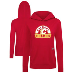 Calgary Flames Levelwear Women's Relay Banner Arch Pullover Hoodie Outlet