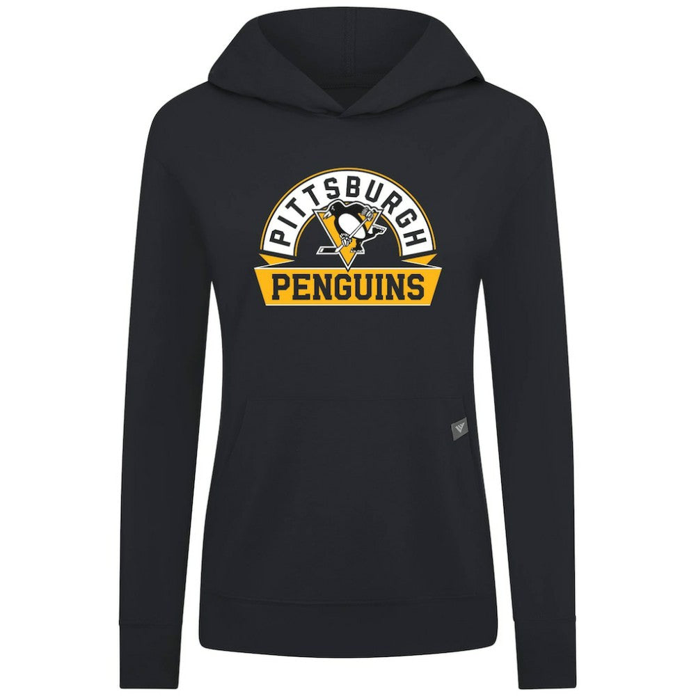 Pittsburgh Penguins Levelwear Women's Relay Banner Arch Pullover Hoodie Online