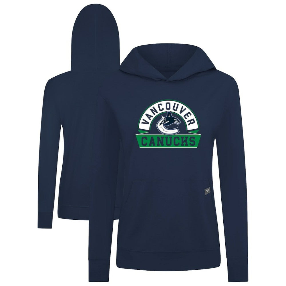 Vancouver Canucks Levelwear Women's Relay Banner Arch Pullover Hoodie On Sale