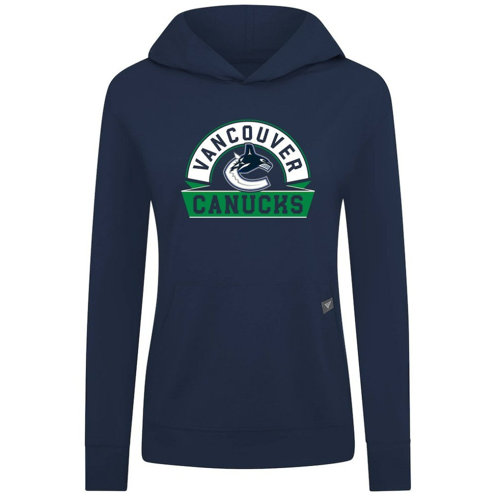 Vancouver Canucks Levelwear Women's Relay Banner Arch Pullover Hoodie On Sale