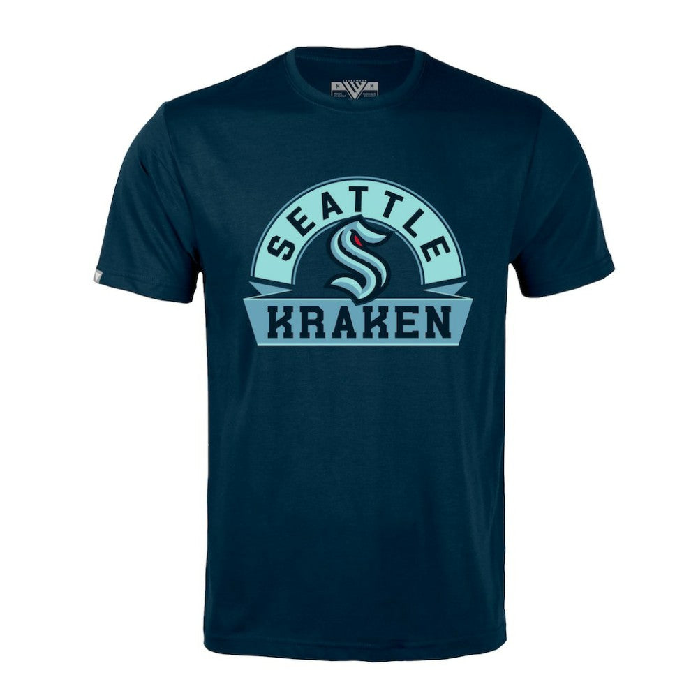 Seattle Kraken Levelwear Richmond Banner Arch T-Shirt Outlet