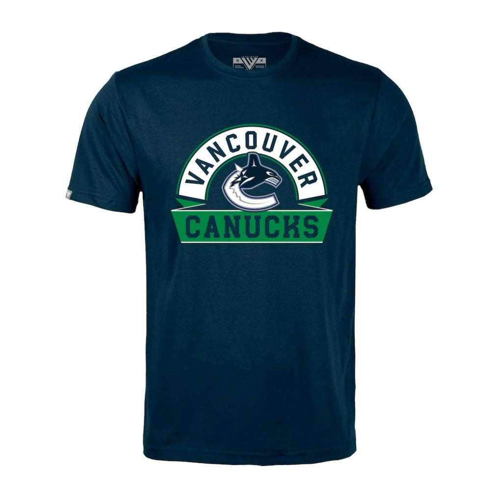 Vancouver Canucks Levelwear Richmond Banner Arch T-Shirt On Sale