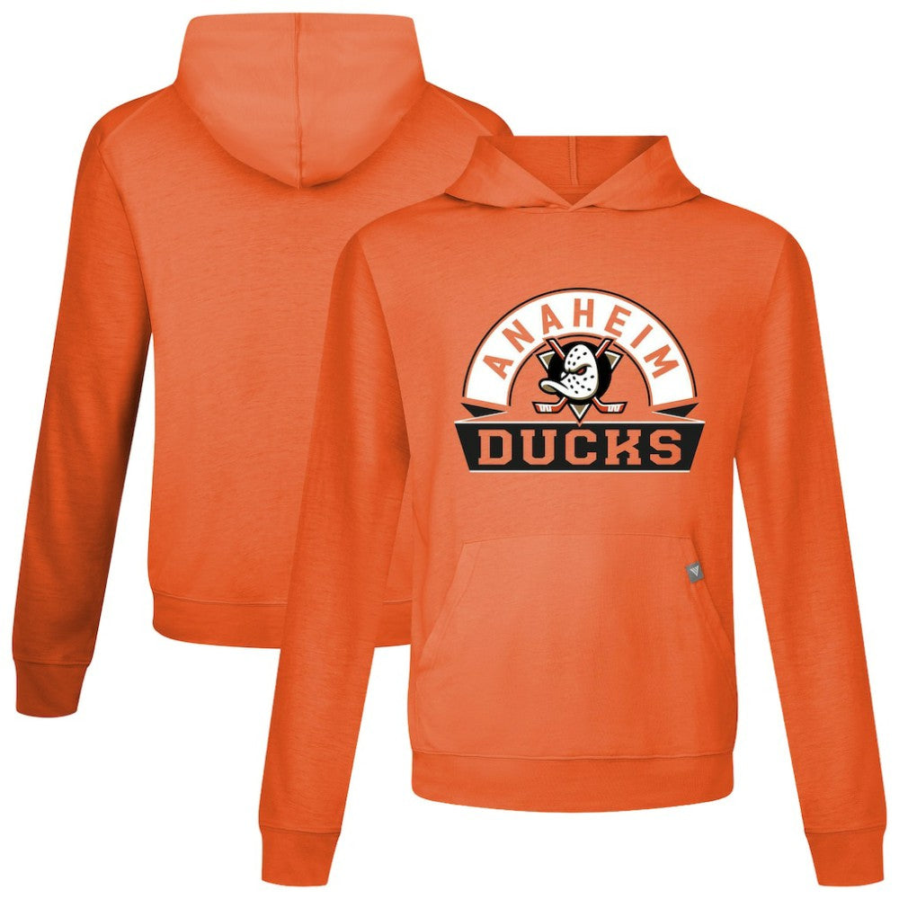 Anaheim Ducks Levelwear Relay Banner Arch Pullover Hoodie On Sale