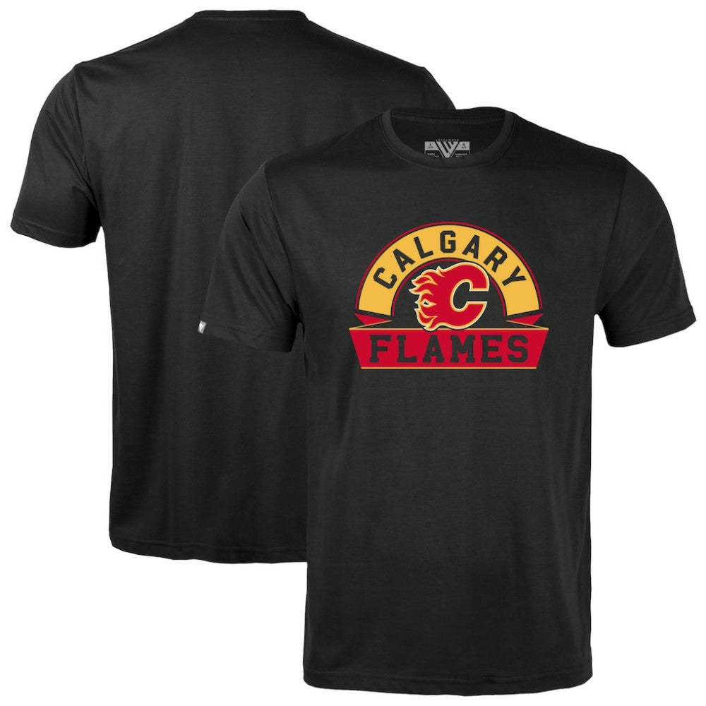 Calgary Flames Levelwear Youth Little Richmond Banner Arch T-Shirt On Sale