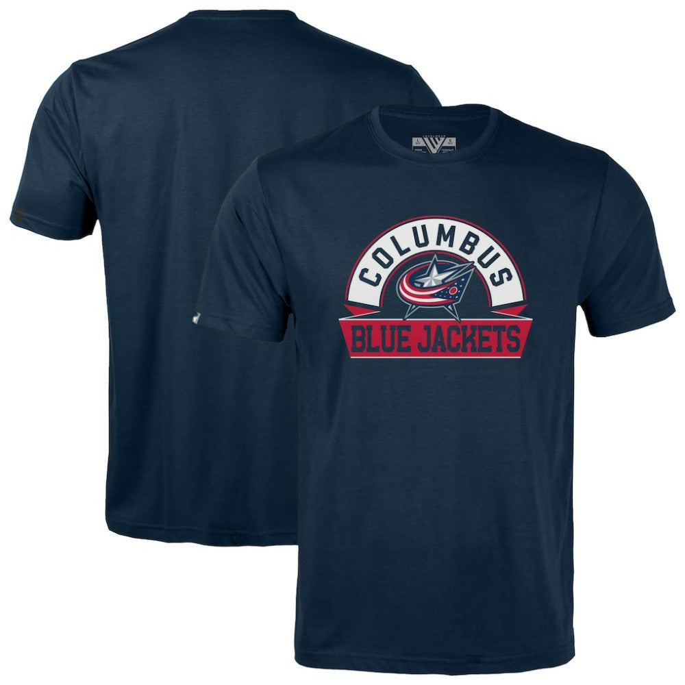 Columbus Blue Jackets Levelwear Youth Little Richmond Banner Arch T-Shirt For Sale