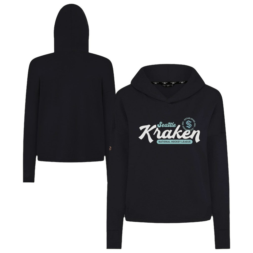 Seattle Kraken Levelwear Women's Sweet Monument Tri-Blend Cropped Pullover Hoodie Outlet
