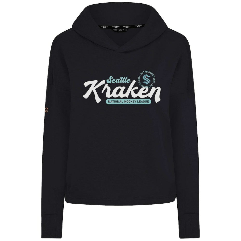 Seattle Kraken Levelwear Women's Sweet Monument Tri-Blend Cropped Pullover Hoodie Outlet