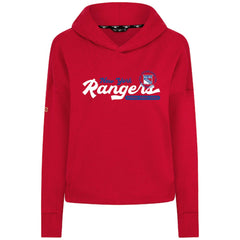 New York Rangers Levelwear Women's Sweet Monument Tri-Blend Cropped Pullover Hoodie On Sale