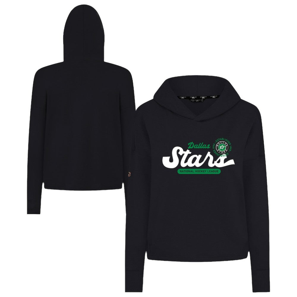 Dallas Stars Levelwear Women's Sweet Monument Tri-Blend Cropped Pullover Hoodie Discount