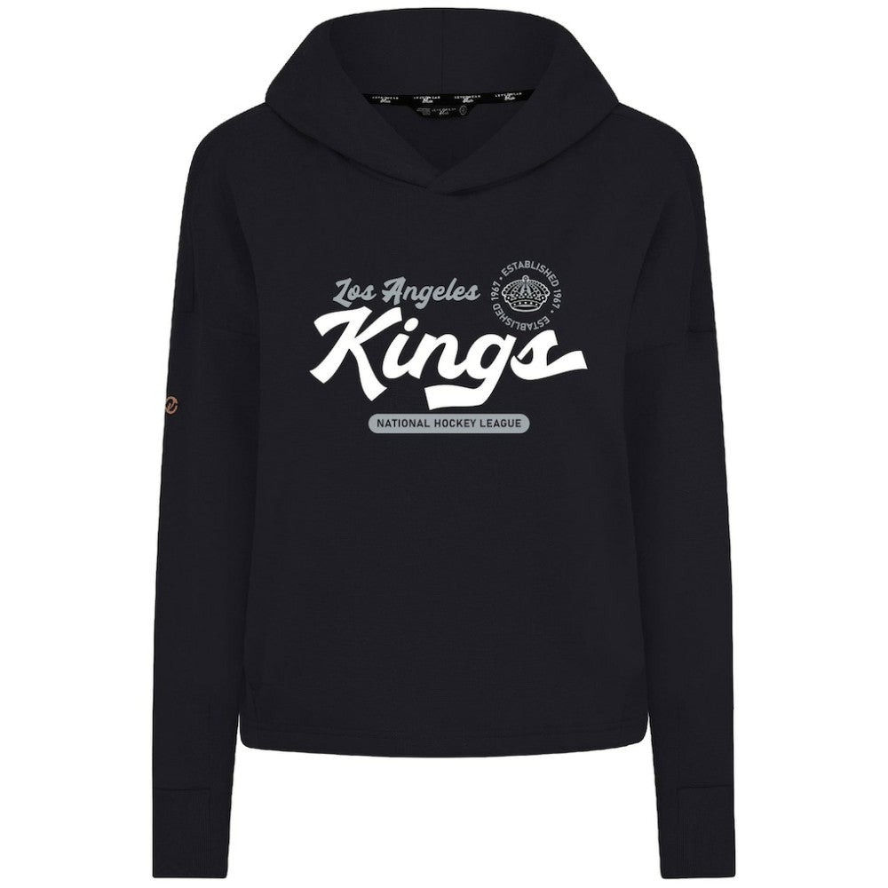 Los Angeles Kings Levelwear Women's Sweet Monument Tri-Blend Cropped Pullover Hoodie On Sale