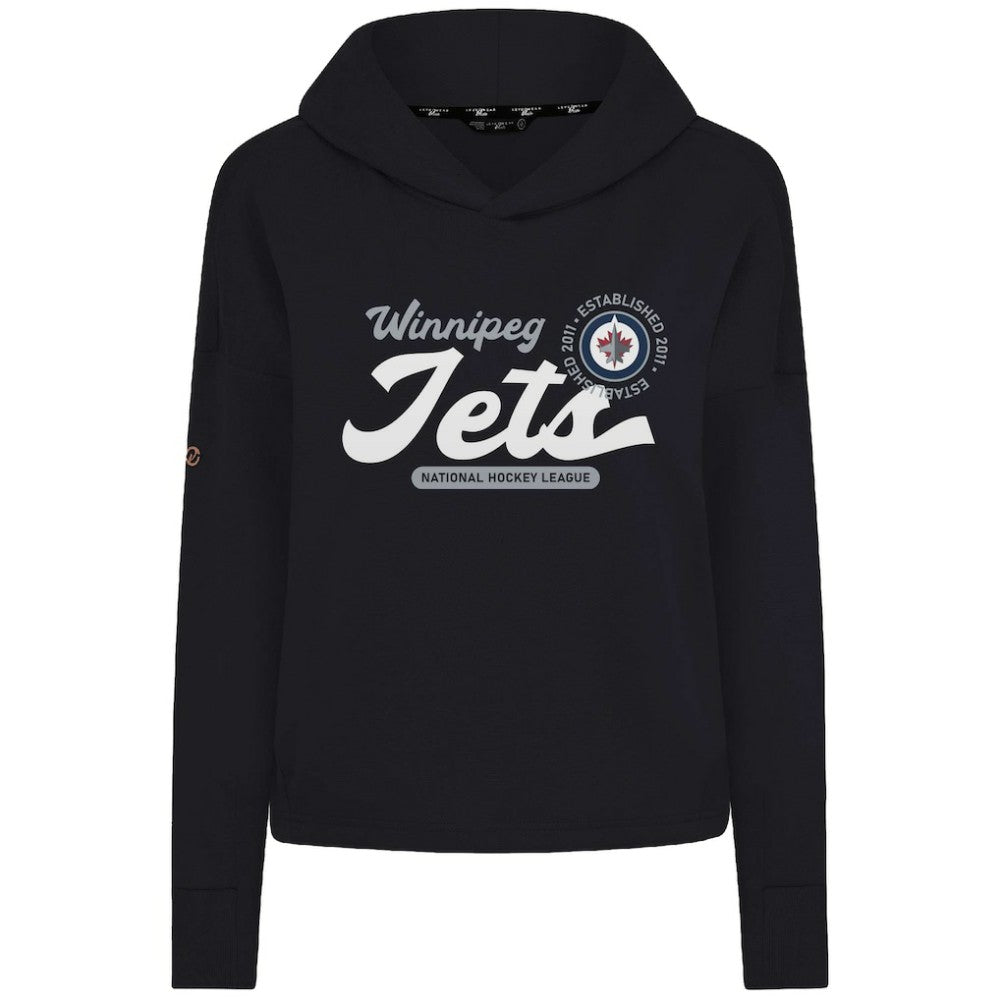 Winnipeg Jets Levelwear Women's Sweet Monument Tri-Blend Cropped Pullover Hoodie Outlet