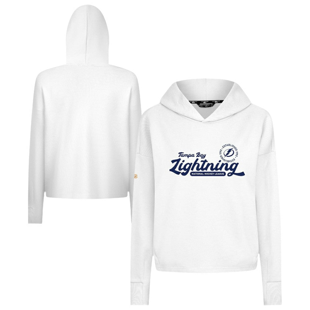 Tampa Bay Lightning Levelwear Women's Sweet Monument Tri-Blend Cropped Pullover Hoodie Discount
