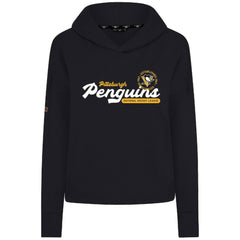 Pittsburgh Penguins Levelwear Women's Sweet Monument Tri-Blend Cropped Pullover Hoodie Outlet