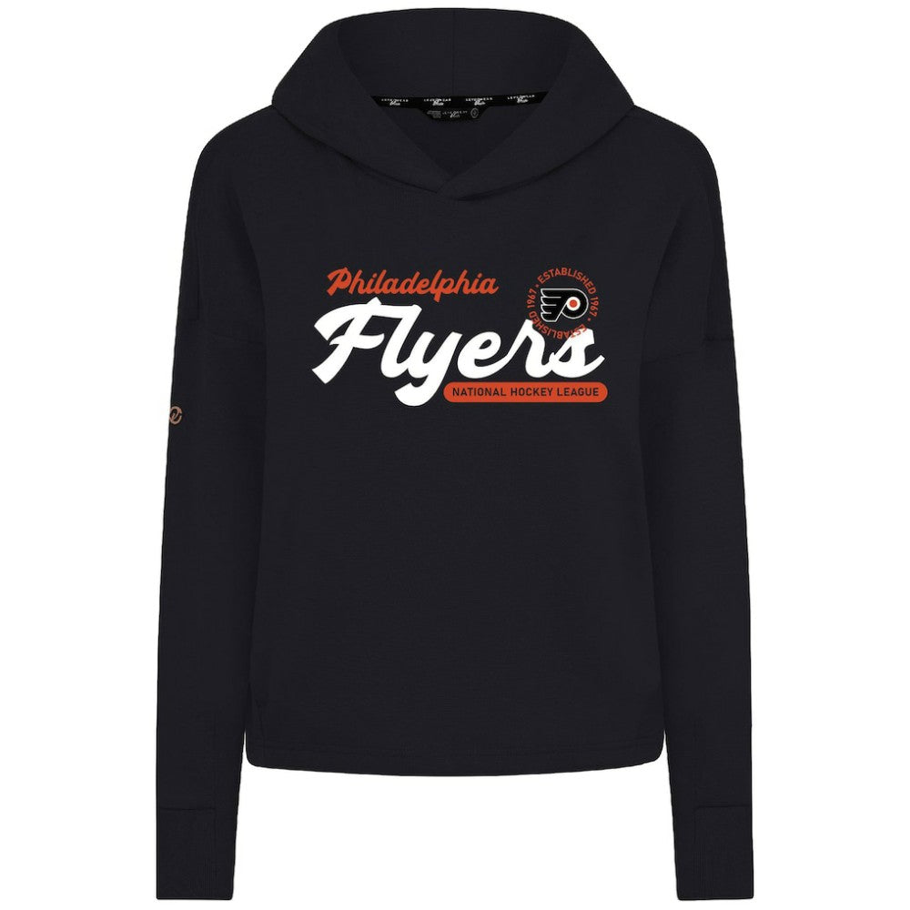 Philadelphia Flyers Levelwear Women's Sweet Monument Tri-Blend Cropped Pullover Hoodie Discount