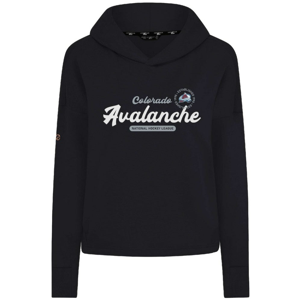 Colorado Avalanche Levelwear Women's Sweet Monument Tri-Blend Cropped Pullover Hoodie Online