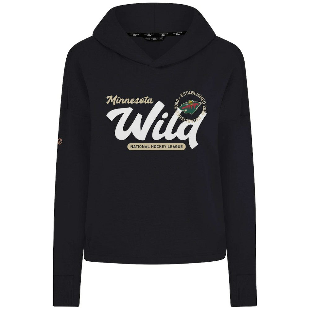 Minnesota Wild Levelwear Women's Sweet Monument Tri-Blend Cropped Pullover Hoodie Outlet