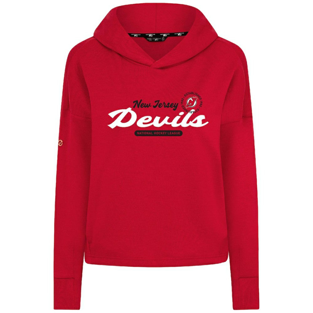 New Jersey Devils Levelwear Women's Sweet Monument Tri-Blend Cropped Pullover Hoodie Online