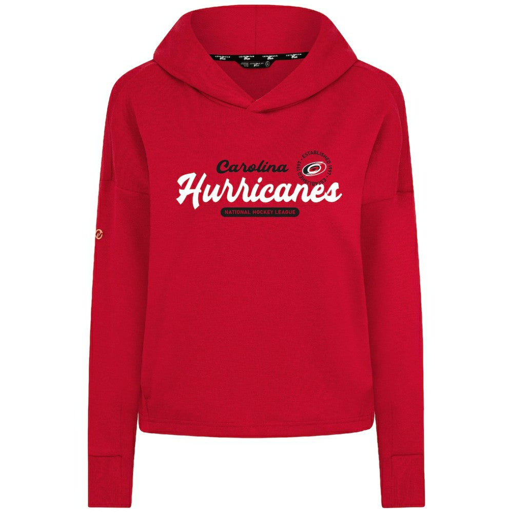 Carolina Hurricanes Levelwear Women's Sweet Monument Tri-Blend Cropped Pullover Hoodie On Sale
