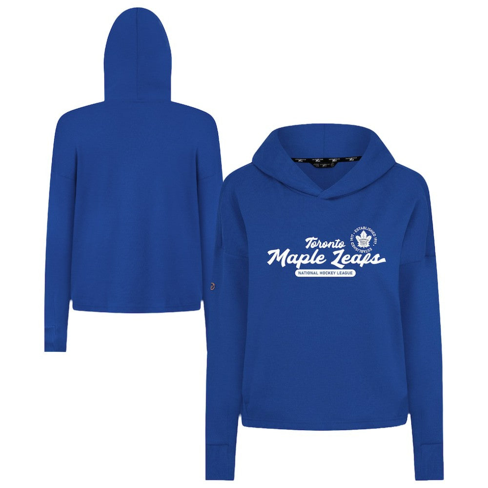 Toronto Maple Leafs Levelwear Women's Sweet Monument Tri-Blend Cropped Pullover Hoodie Outlet