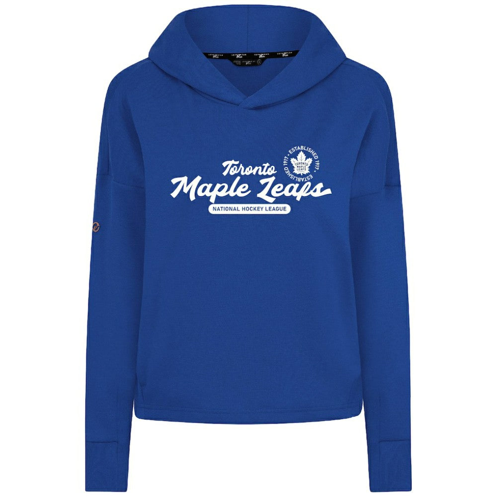 Toronto Maple Leafs Levelwear Women's Sweet Monument Tri-Blend Cropped Pullover Hoodie Outlet