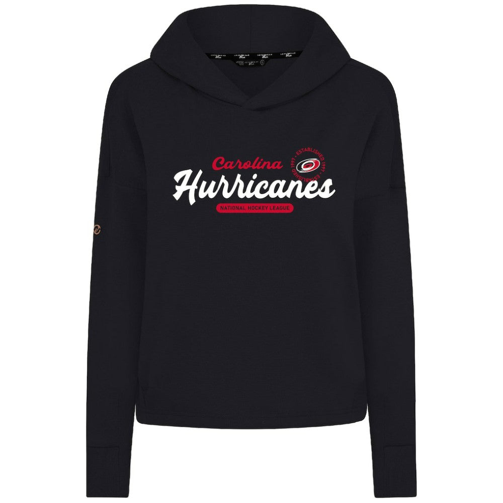 Carolina Hurricanes Levelwear Women's Sweet Monument Tri-Blend Cropped Pullover Hoodie On Sale
