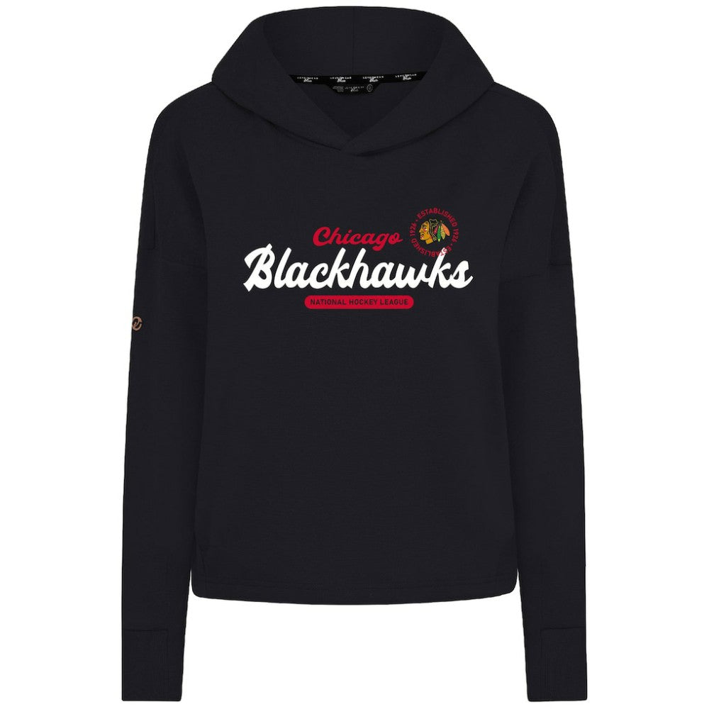 Chicago Blackhawks Levelwear Women's Sweet Monument Tri-Blend Cropped Pullover Hoodie Discount