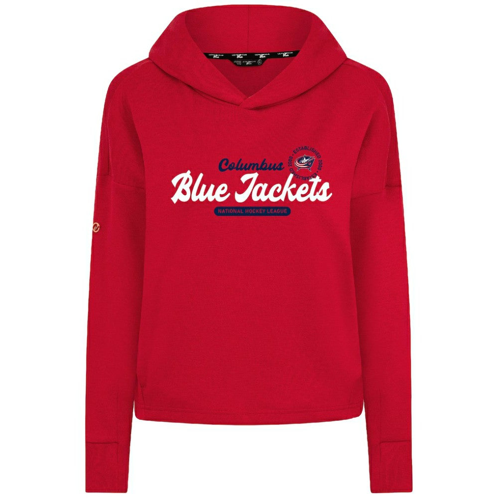 Columbus Blue Jackets Levelwear Women's Sweet Monument Tri-Blend Cropped Pullover Hoodie Sale