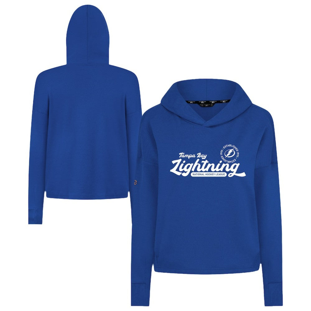 Tampa Bay Lightning Levelwear Women's Sweet Monument Tri-Blend Cropped Pullover Hoodie Online