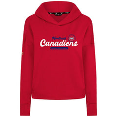 Montreal Canadiens Levelwear Women's Sweet Monument Tri-Blend Cropped Pullover Hoodie For Sale