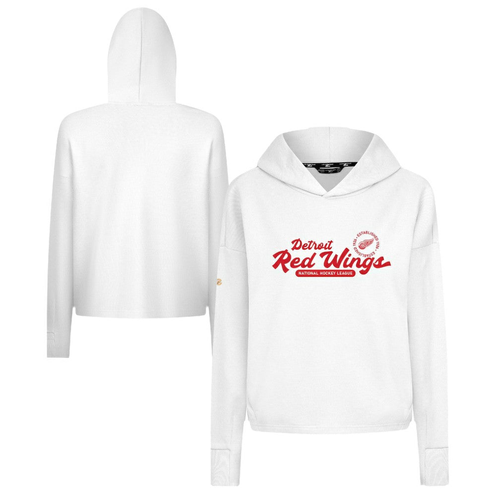 Detroit Red Wings Levelwear Women's Sweet Monument Tri-Blend Cropped Pullover Hoodie Discount