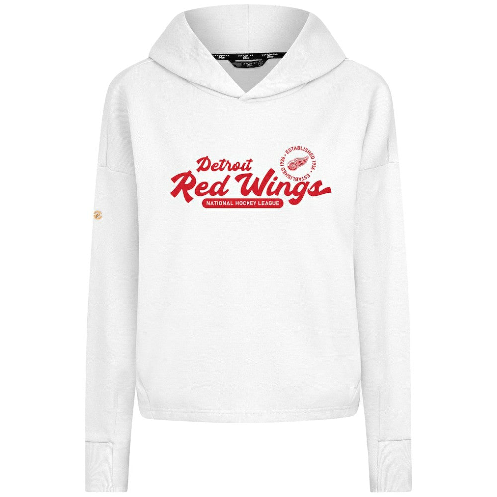 Detroit Red Wings Levelwear Women's Sweet Monument Tri-Blend Cropped Pullover Hoodie Discount