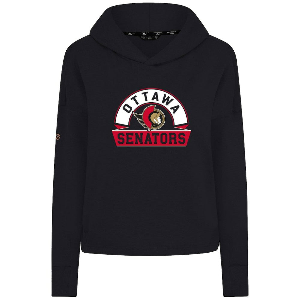 Ottawa Senators Levelwear Women's Sweet Banner Arch Tri-Blend Cropped Pullover Hoodie For Sale
