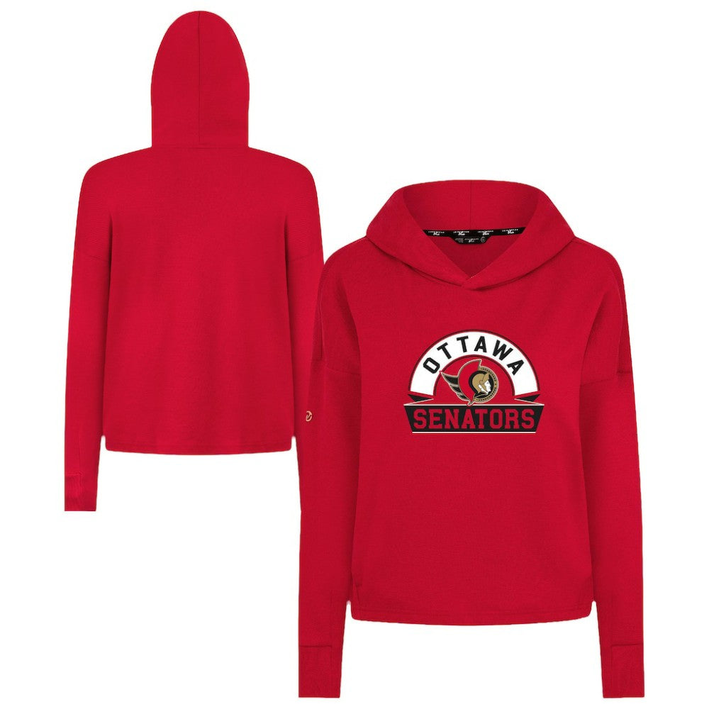 Ottawa Senators Levelwear Women's Sweet Banner Arch Tri-Blend Cropped Pullover Hoodie Outlet