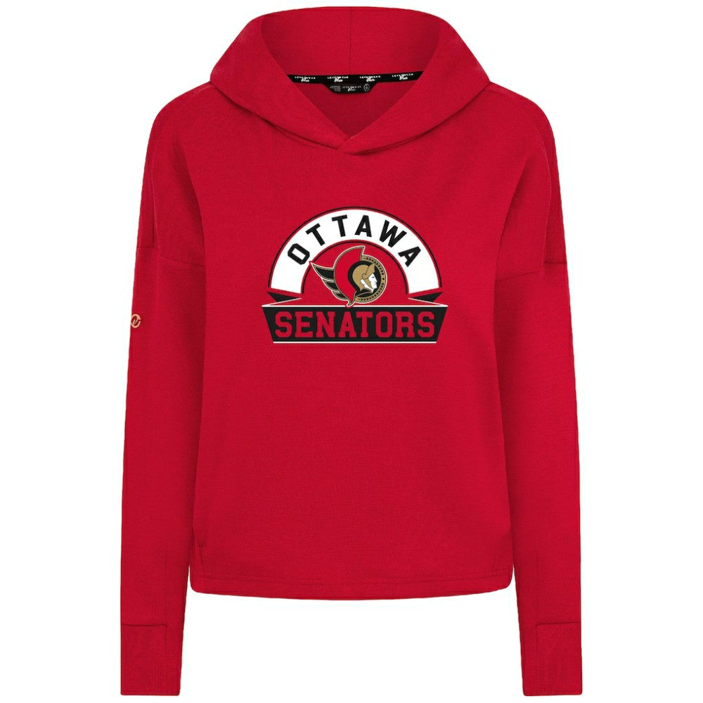 Ottawa Senators Levelwear Women's Sweet Banner Arch Tri-Blend Cropped Pullover Hoodie Outlet