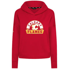 Calgary Flames Levelwear Women's Sweet Banner Arch Tri-Blend Cropped Pullover Hoodie Online