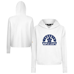 Toronto Maple Leafs Levelwear Women's Sweet Banner Arch Tri-Blend Cropped Pullover Hoodie On Sale