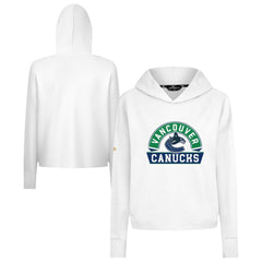 Vancouver Canucks Levelwear Women's Sweet Banner Arch Tri-Blend Cropped Pullover Hoodie On Sale