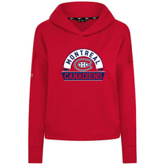 Montreal Canadiens Levelwear Women's Sweet Banner Arch Tri-Blend Cropped Pullover Hoodie Sale