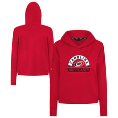 Carolina Hurricanes Levelwear Women's Sweet Banner Arch Tri-Blend Cropped Pullover Hoodie On Sale