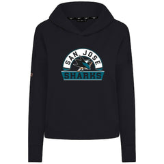 San Jose Sharks Levelwear Women's Sweet Banner Arch Tri-Blend Cropped Pullover Hoodie Discount