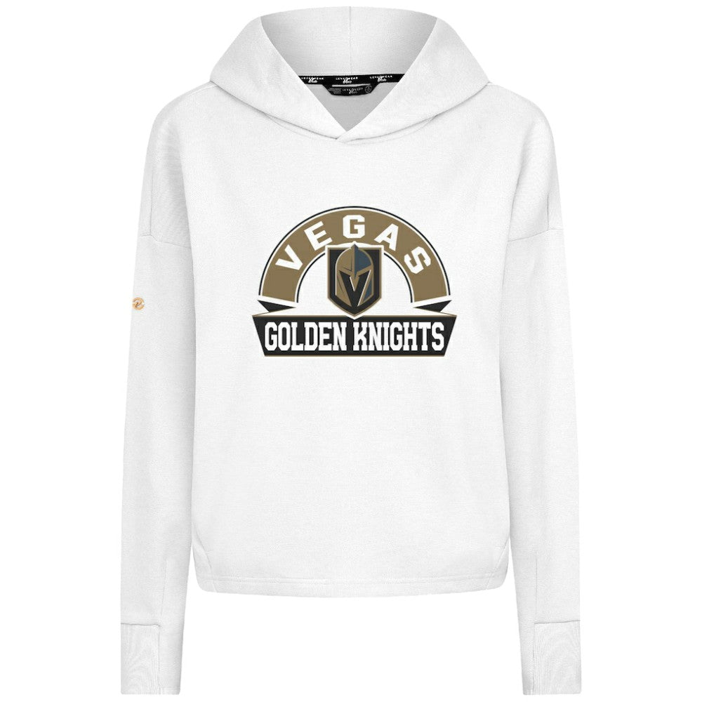 Vegas Golden Knights Levelwear Women's Sweet Banner Arch Tri-Blend Cropped Pullover Hoodie Discount