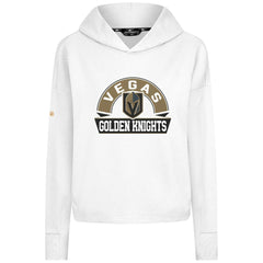 Vegas Golden Knights Levelwear Women's Sweet Banner Arch Tri-Blend Cropped Pullover Hoodie Discount