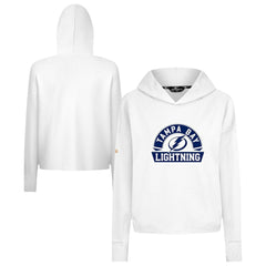 Tampa Bay Lightning Levelwear Women's Sweet Banner Arch Tri-Blend Cropped Pullover Hoodie Outlet