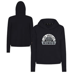 Los Angeles Kings Levelwear Women's Sweet Banner Arch Tri-Blend Cropped Pullover Hoodie For Sale