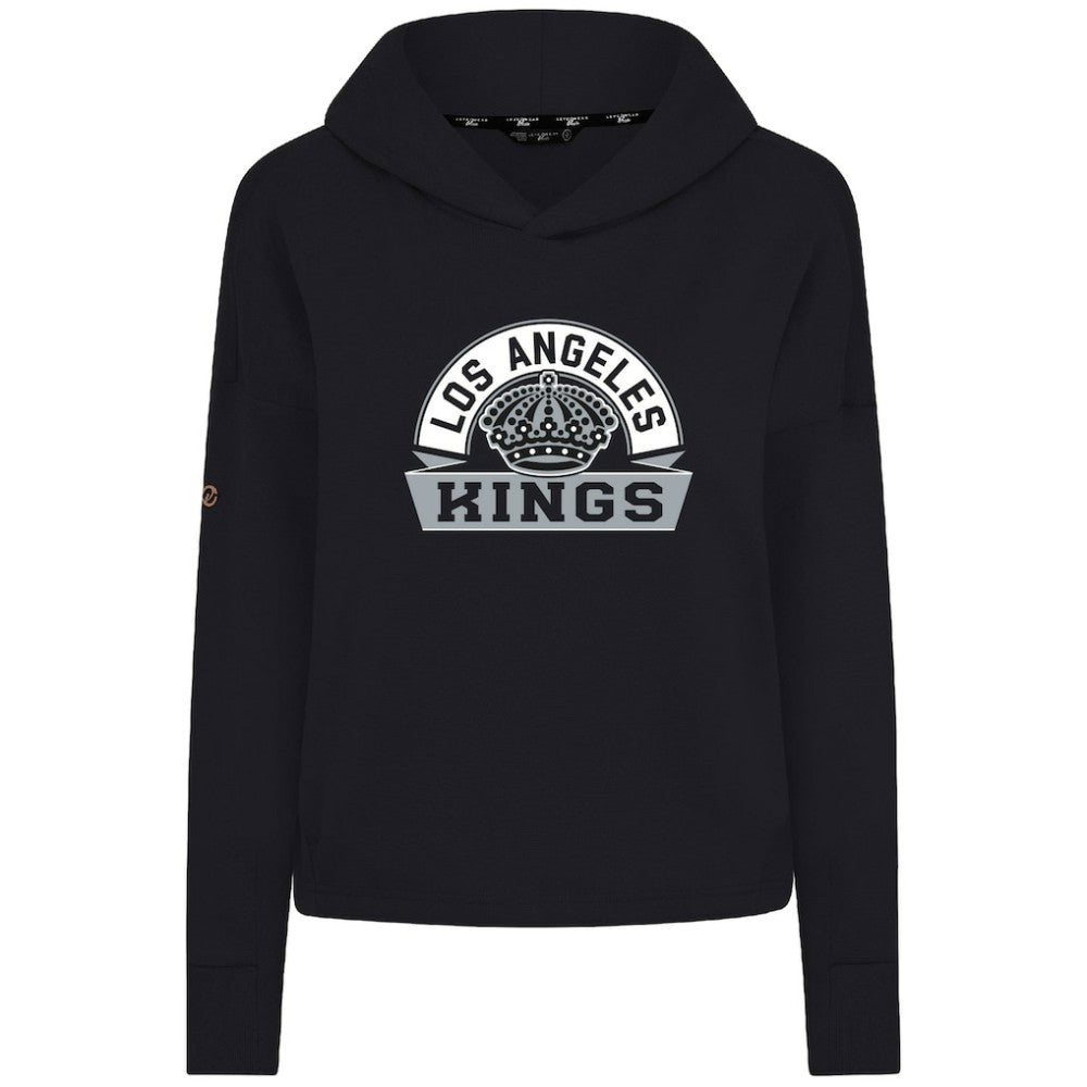 Los Angeles Kings Levelwear Women's Sweet Banner Arch Tri-Blend Cropped Pullover Hoodie For Sale