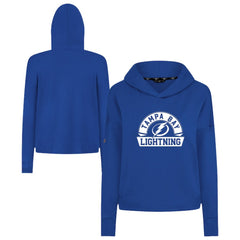 Tampa Bay Lightning Levelwear Women's Sweet Banner Arch Tri-Blend Cropped Pullover Hoodie Outlet