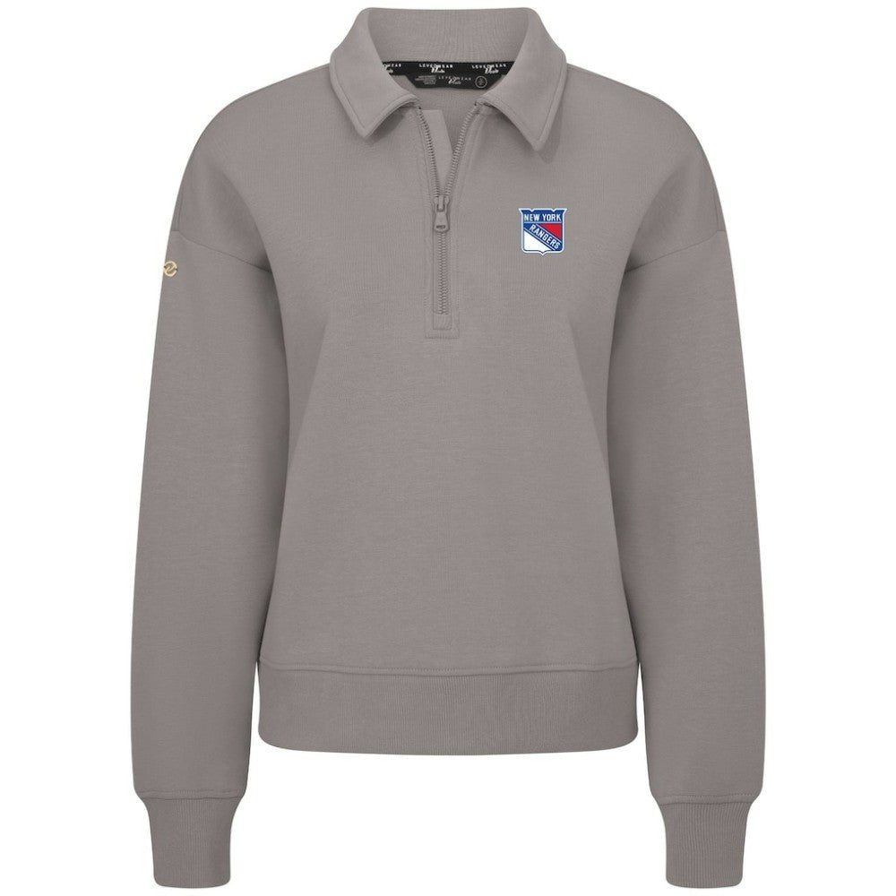 New York Rangers Levelwear Women's Canmore Quarter-Zip Pullover Discount