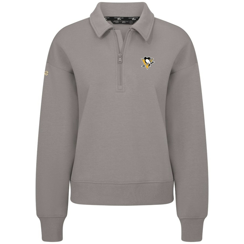 Pittsburgh Penguins Levelwear Women's Canmore Quarter-Zip Pullover On Sale