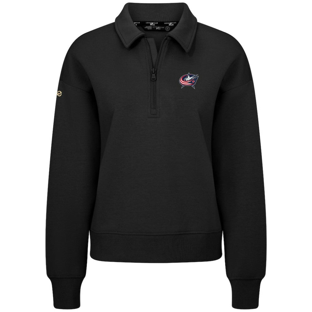 Columbus Blue Jackets Levelwear Women's Canmore Quarter-Zip Pullover For Sale