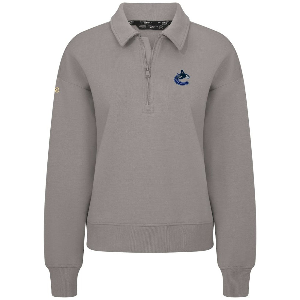 Vancouver Canucks Levelwear Women's Canmore Quarter-Zip Pullover On Sale
